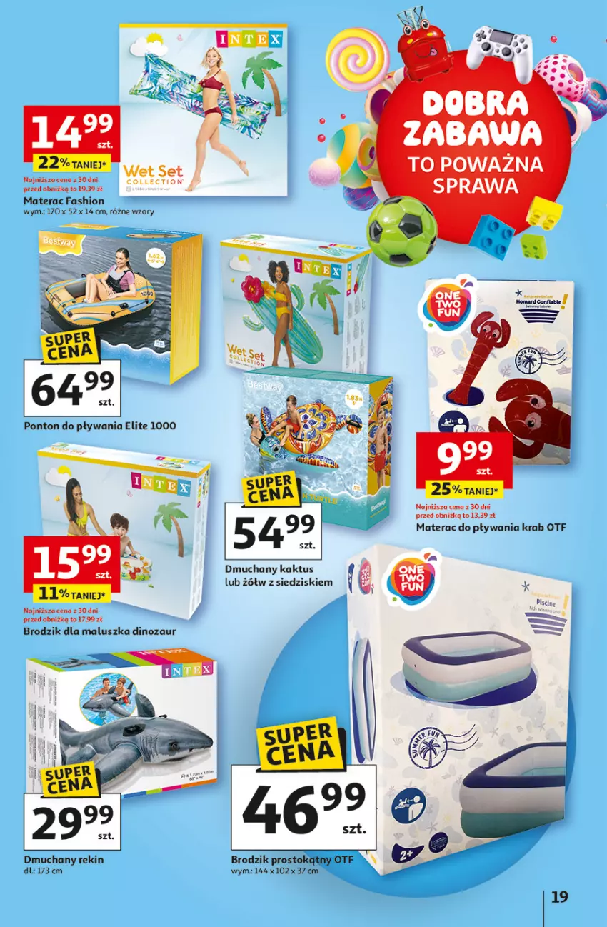 Gazetka promocyjna Auchan - Uśmiech mamy? Zaplanowany! Hipermarket - ważna 22.05 do 28.05.2025 - strona 19 - produkty: Brodzik, Dinozaur, Fa, Kaktus, Materac, Tera, Top