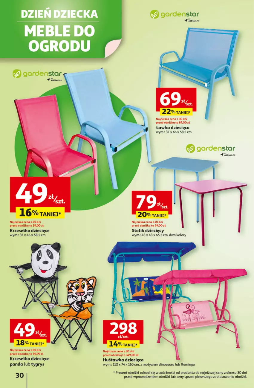 Gazetka promocyjna Auchan - Uśmiech mamy? Zaplanowany! Hipermarket - ważna 22.05 do 28.05.2025 - strona 30 - produkty: Dinozaur, Dzieci, Gry, Hama, Huśtawka, Panda, Stolik
