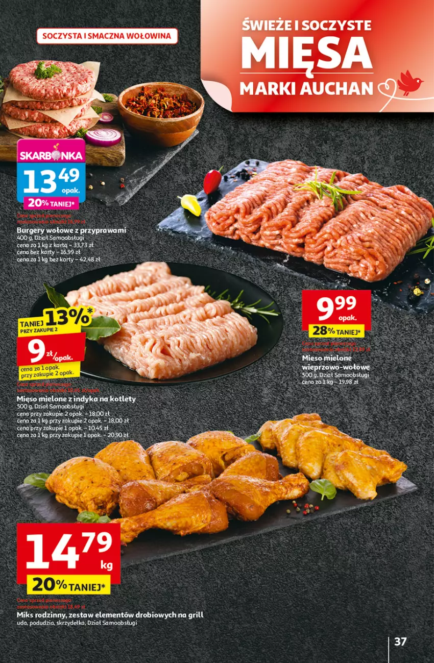 Gazetka promocyjna Auchan - Uśmiech mamy? Zaplanowany! Hipermarket - ważna 22.05 do 28.05.2025 - strona 39 - produkty: Burger, Grill, Mięso, Wołowina