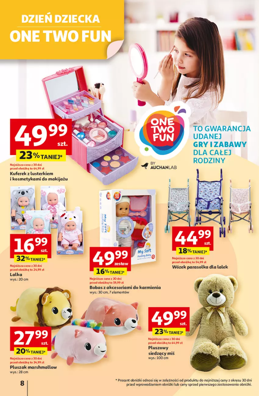 Gazetka promocyjna Auchan - Uśmiech mamy? Zaplanowany! Hipermarket - ważna 22.05 do 28.05.2025 - strona 8 - produkty: Fa, Gry, Karmi, Lalka, Makijaż, Mars, Parasol, Pluszak, Wózek