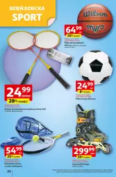 Gazetka promocyjna Auchan - Uśmiech mamy? Zaplanowany! Hipermarket - Gazetka - ważna od 28.05 do 28.05.2025 - strona 22 - produkty: Noż, Wilson, Rakieta, Kosz, Rolki, Piłka nożna, Pokrowiec