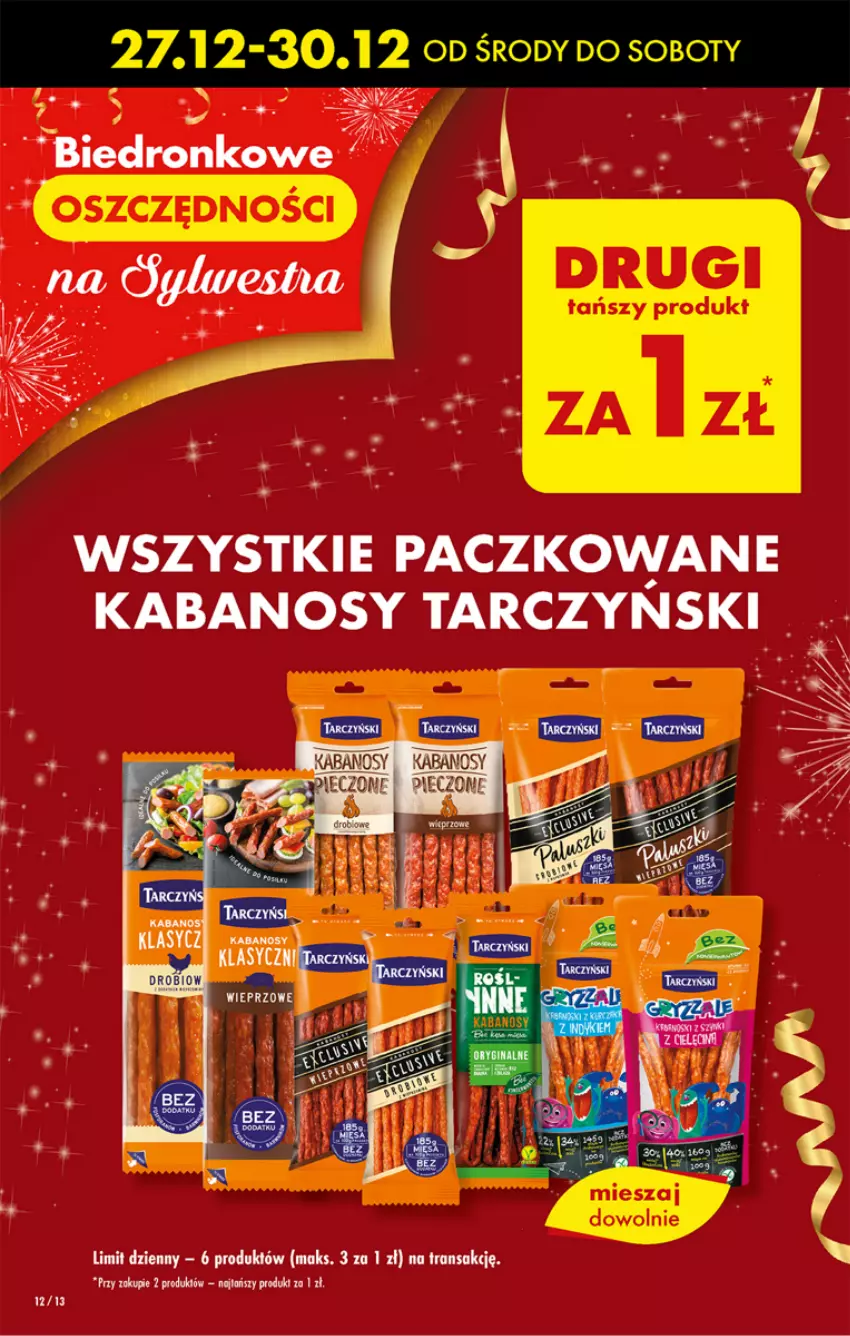 Gazetka promocyjna Biedronka - Sylwester - ważna 27.12 do 30.12.2023 - strona 12 - produkty: Kabanos, Tran