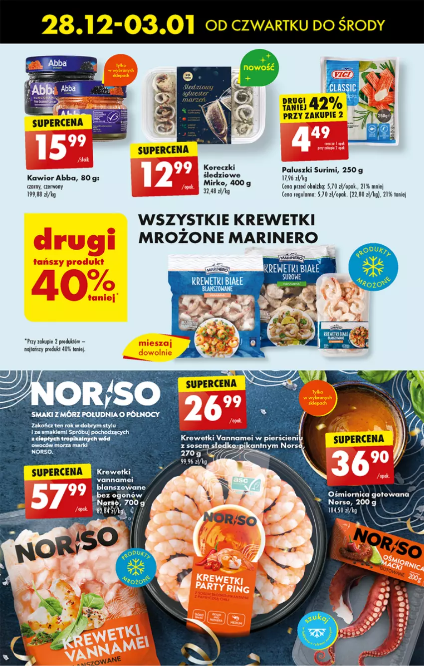 Gazetka promocyjna Biedronka - Sylwester - ważna 27.12 do 30.12.2023 - strona 29 - produkty: Kawior, Krewetki, Sos, Surimi