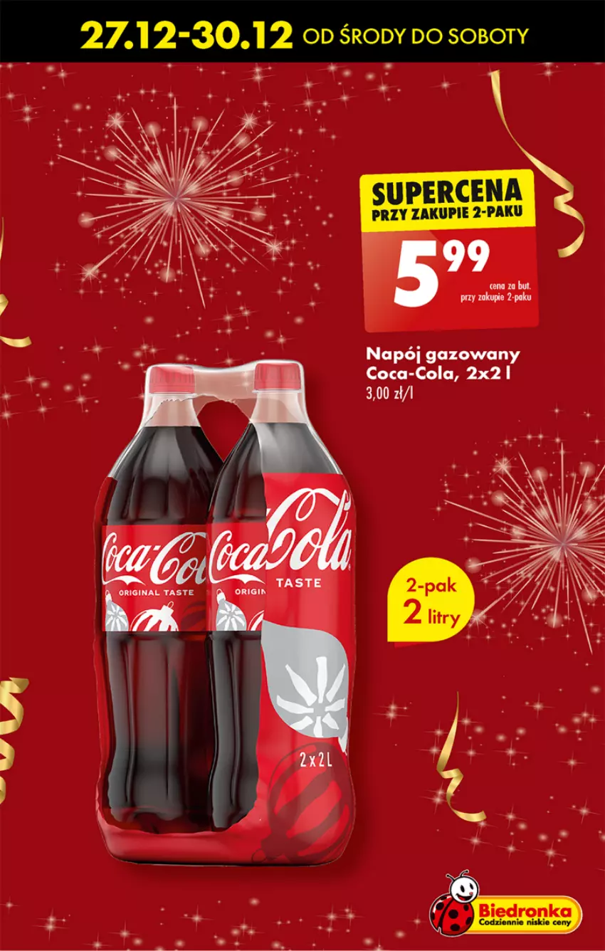 Gazetka promocyjna Biedronka - Sylwester - ważna 27.12 do 30.12.2023 - strona 9 - produkty: Coca-Cola, Napój, Napój gazowany