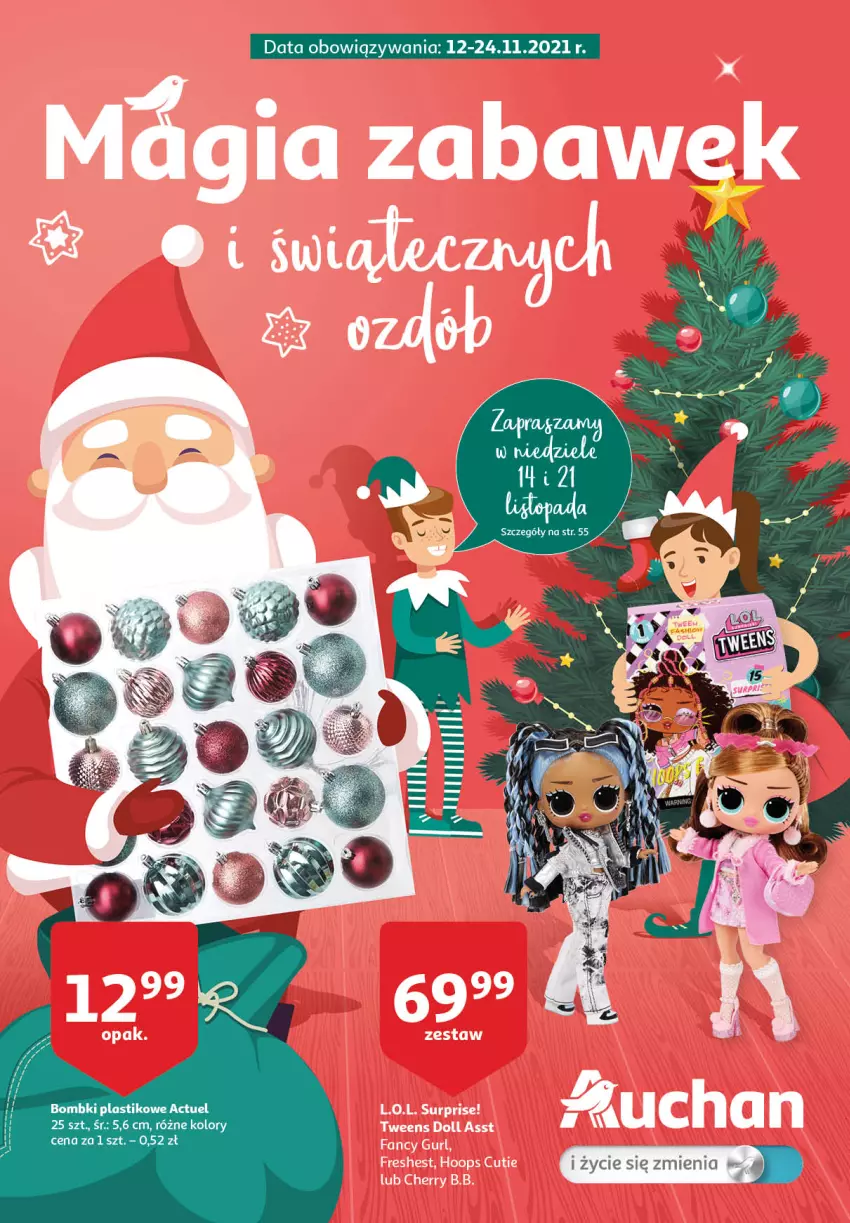Gazetka promocyjna Auchan - Magia zabawek - ważna 12.11 do 24.11.2021 - strona 1 - produkty: Fa, Hoop, L.O.L.