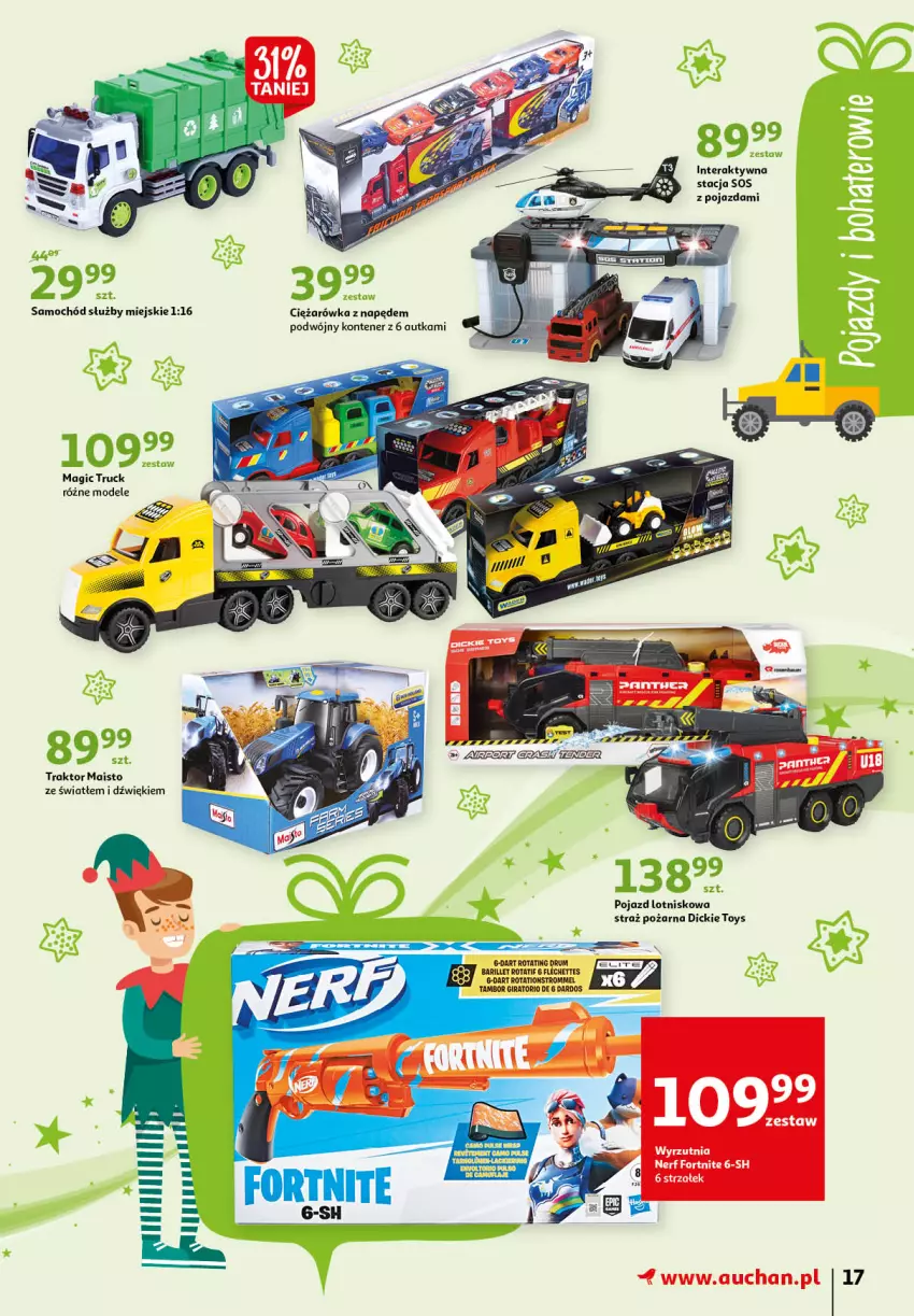 Gazetka promocyjna Auchan - Magia zabawek - ważna 12.11 do 24.11.2021 - strona 17 - produkty: Pojazd, Samochód, Sos, Straż pożarna, Tera, Traktor, Wyrzutnia