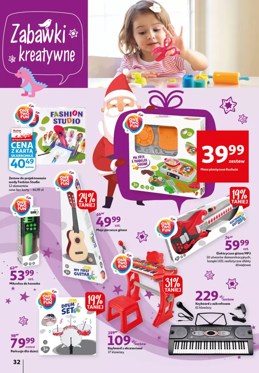 Gazetka promocyjna Auchan - Magia zabawek - ważna 12.11 do 24.11.2021 - strona 32 - produkty: Dzieci, Fa, Gitara, Mikrofon, Perkusja