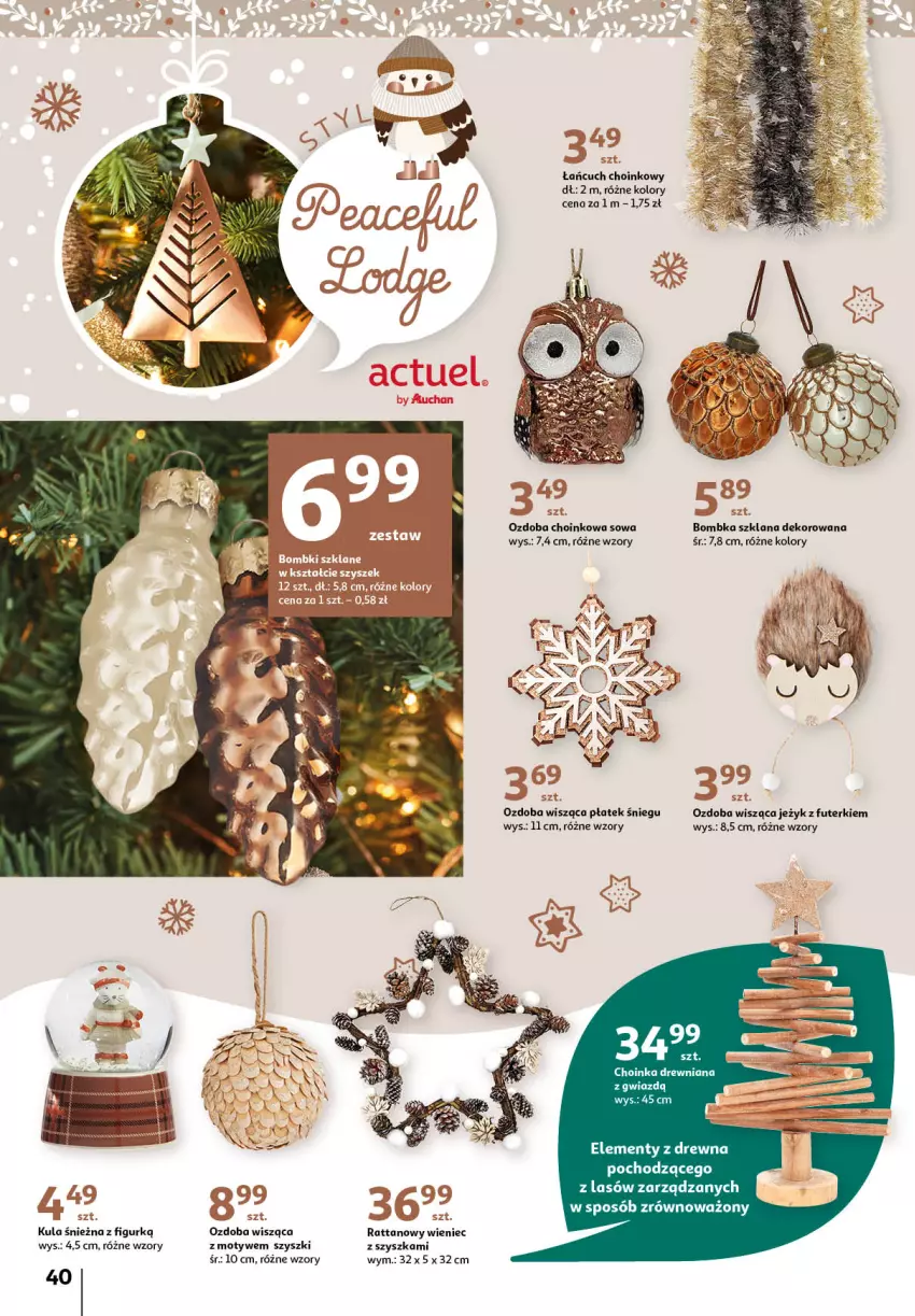 Gazetka promocyjna Auchan - Magia zabawek - ważna 12.11 do 24.11.2021 - strona 40 - produkty: Choinka, Inka, Kula śnieżna, LANA, Ozdoba, Wieniec