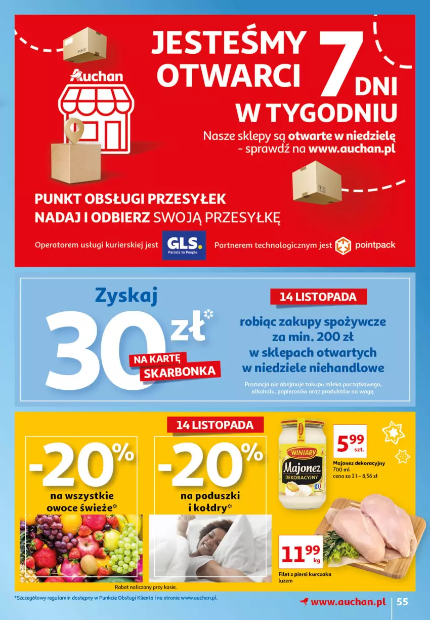 Gazetka promocyjna Auchan - Magia zabawek - ważna 12.11 do 24.11.2021 - strona 55 - produkty: Filet z piersi kurczaka, Kurczak, Majonez, Owoce, Papier