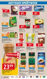 Gazetka promocyjna E Leclerc - Znicze i promocje - Gazetka - ważna od 26.10 do 26.10.2024 - strona 28 - produkty: Earl Grey, Ciastka, Orzeszki, Kawa ziarnista, Kawa mielona, Kawa, Dżem, Wawel, Lipton, Czekolada, Prima, Teekanne, Rodzynki, Cappuccino, Jacobs, Herbata, Mango, Oreo, Milka, Michałki, Kokos