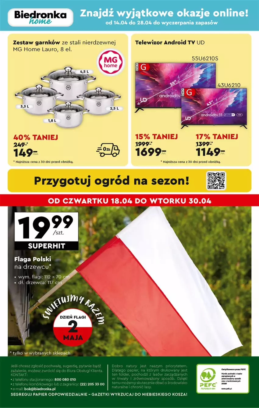Gazetka promocyjna Biedronka - ważna 15.04 do 27.04.2024 - strona 36 - produkty: Android TV, Gra, Kosz, Laur, Ogród, Papier, Telewizor