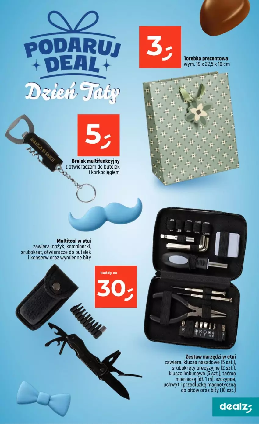 Gazetka promocyjna Dealz - NOWA GAZETKA - ważna 11.06 do 17.06.2026 - strona 35 - produkty: Koc, Korkociąg, Noż, Otwieracz, Ser, Szczypce, Torebka, Zestaw narzędzi