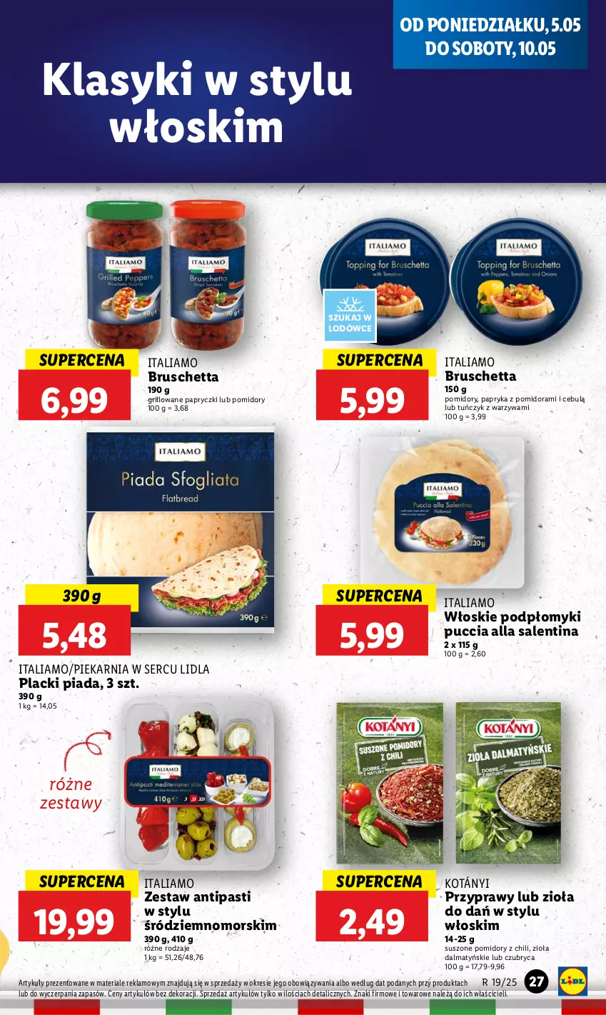 Gazetka promocyjna Lidl - GAZETKA - ważna 05.05 do 07.05.2025 - strona 29 - produkty: Grill, Kotányi, Lack, Papryka, Pomidory, Przyprawy, Ser, Suszone pomidory, Tuńczyk, Warzywa