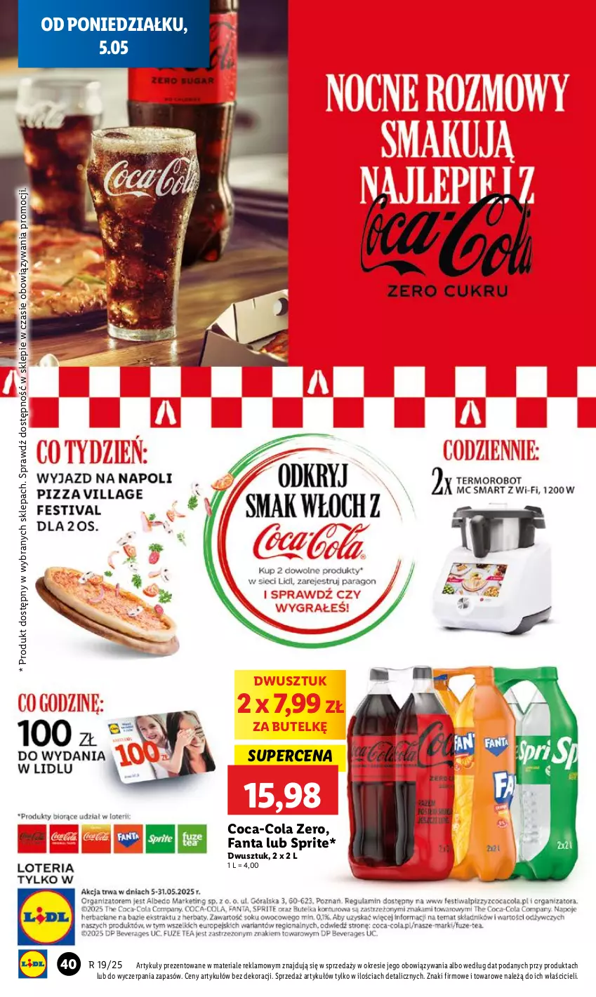 Gazetka promocyjna Lidl - GAZETKA - ważna 05.05 do 07.05.2025 - strona 46 - produkty: Coca-Cola, Fa, Fanta, Sprite
