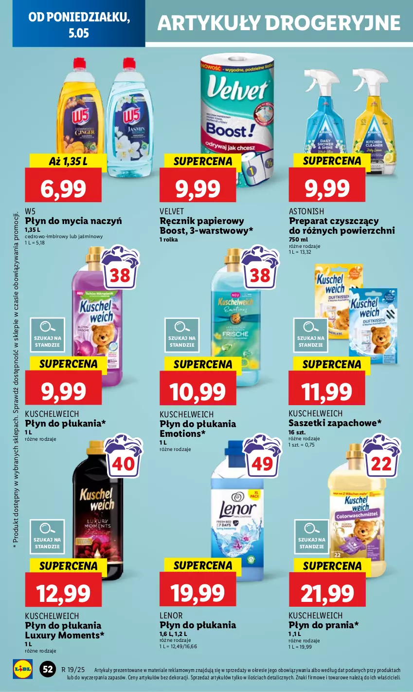 Gazetka promocyjna Lidl - GAZETKA - ważna 05.05 do 07.05.2025 - strona 60 - produkty: Do mycia naczyń, Imbir, Lenor, Moments, Papier, Płyn do mycia, Płyn do mycia naczyń, Płyn do płukania, Płyn do prania, Ręcznik, Velvet