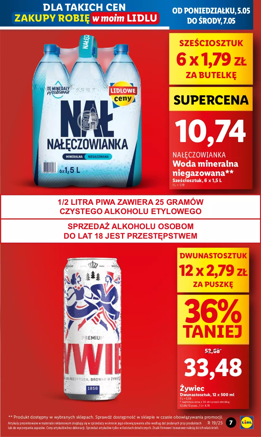 Gazetka promocyjna Lidl - GAZETKA - ważna 05.05 do 07.05.2025 - strona 7 - produkty: Gra, Nałęczowianka, Piwa, Woda, Woda mineralna