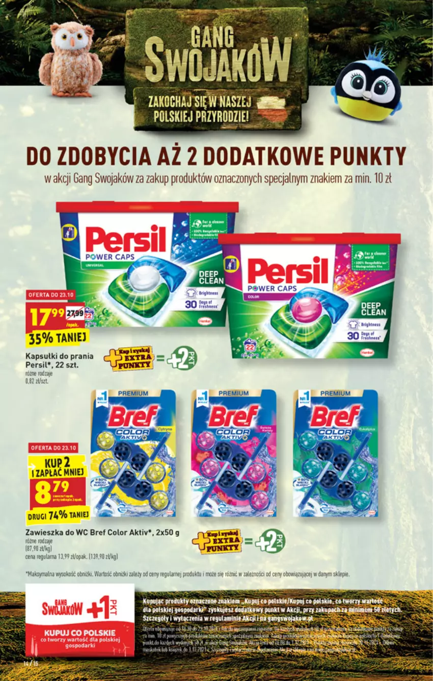 Gazetka promocyjna Biedronka - ważna 21.10 do 27.10.2021 - strona 14 - produkty: Bref, Kapsułki do prania, Persil, Rura, Zawieszka do wc