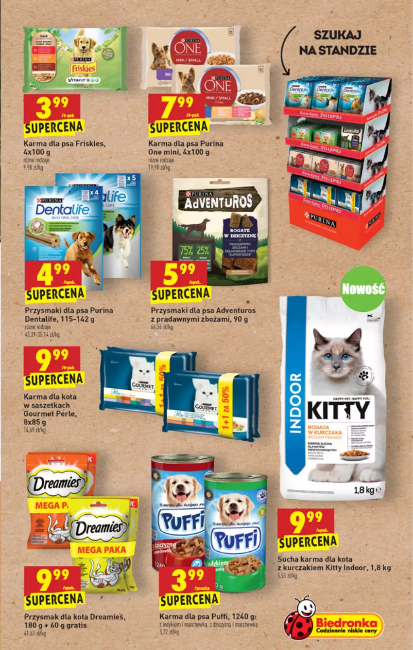 Gazetka promocyjna Biedronka - ważna 21.10 do 27.10.2021 - strona 61 - produkty: Adventuros, Friskies, Gra, Kurczak, Marchewka, Przysmak dla kota, Przysmaki, Puf, Pur, Purina, Ser, Sucha karma