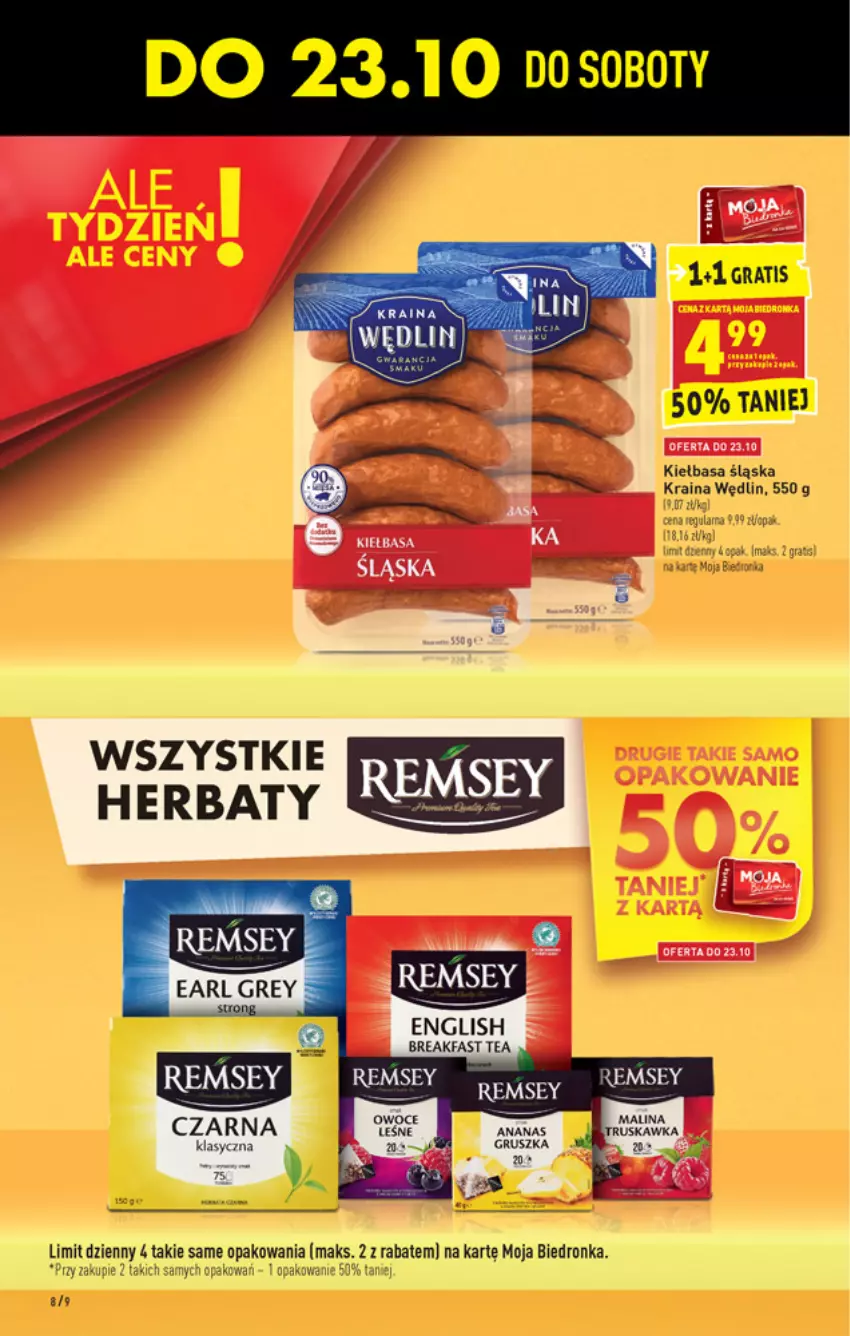 Gazetka promocyjna Biedronka - ważna 21.10 do 27.10.2021 - strona 8 - produkty: Ananas, Earl Grey, Fa, Gra, Kiełbasa, Kiełbasa śląska