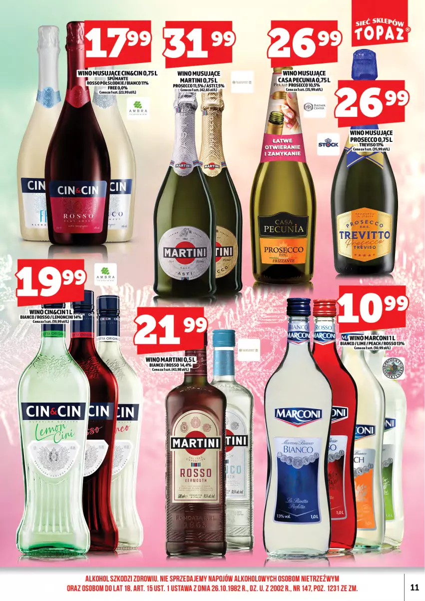 Gazetka promocyjna Topaz - Gazetka - ważna 01.02 do 15.02.2026 - strona 13 - produkty: Martini, Mus, Prosecco, Puma, Vermouth, Wino, Wino musujące