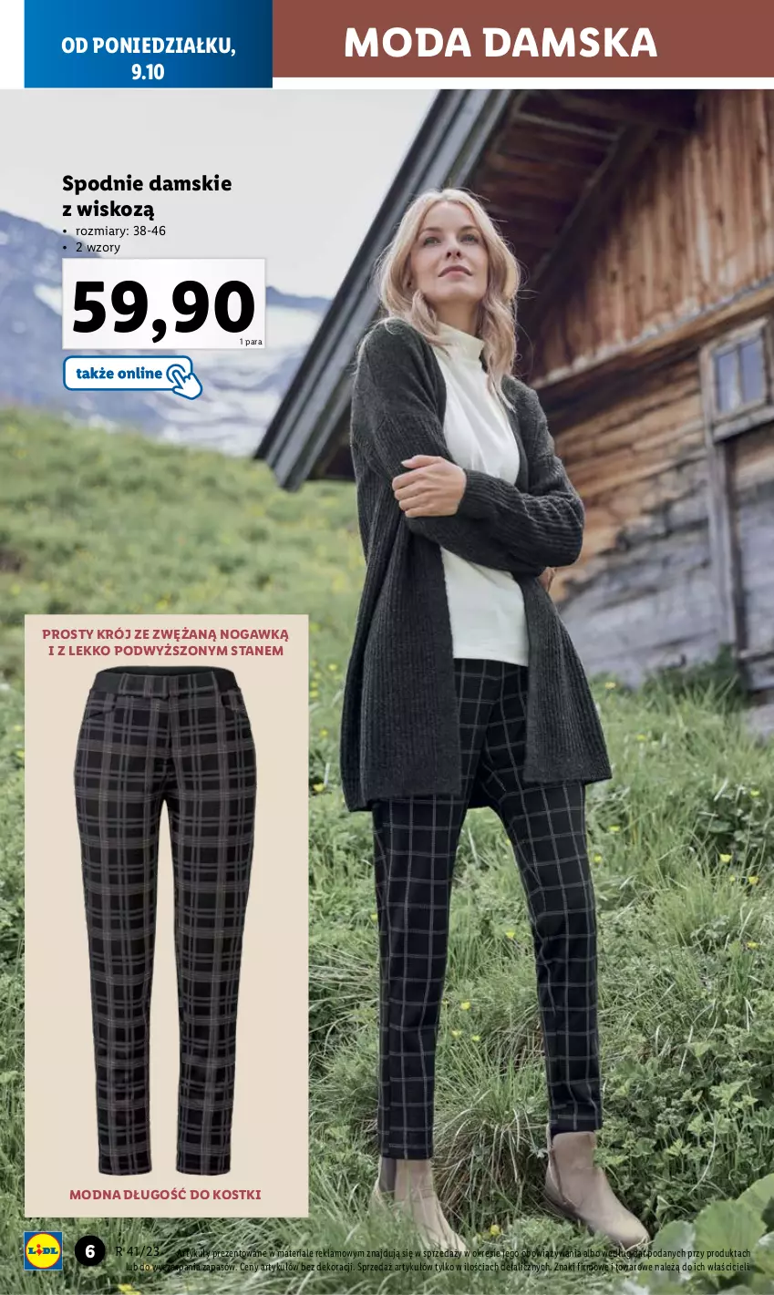 Gazetka promocyjna Lidl - GAZETKA - ważna 09.10 do 14.10.2023 - strona 8 - produkty: Moda, Spodnie