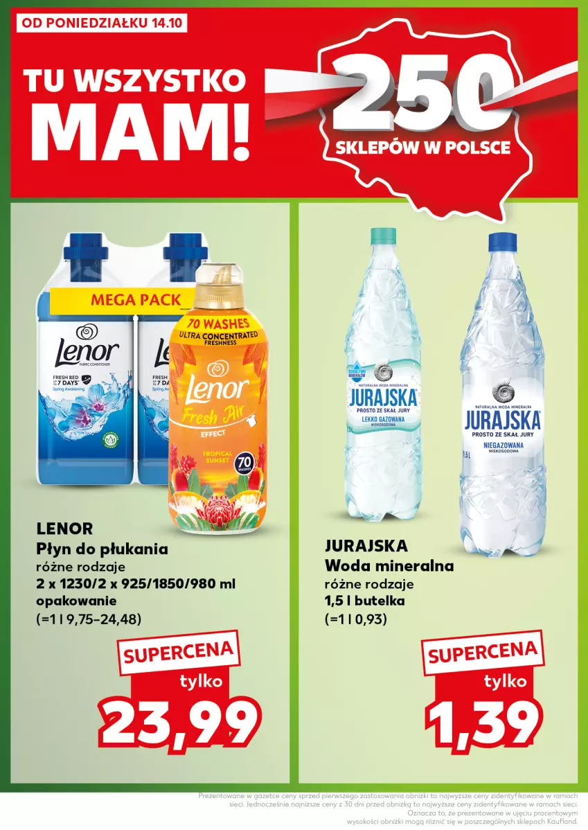 Gazetka promocyjna Kaufland - Kaufland - ważna 14.10 do 16.10.2024 - strona 4 - produkty: Lenor, Płyn do płukania, Woda, Woda mineralna