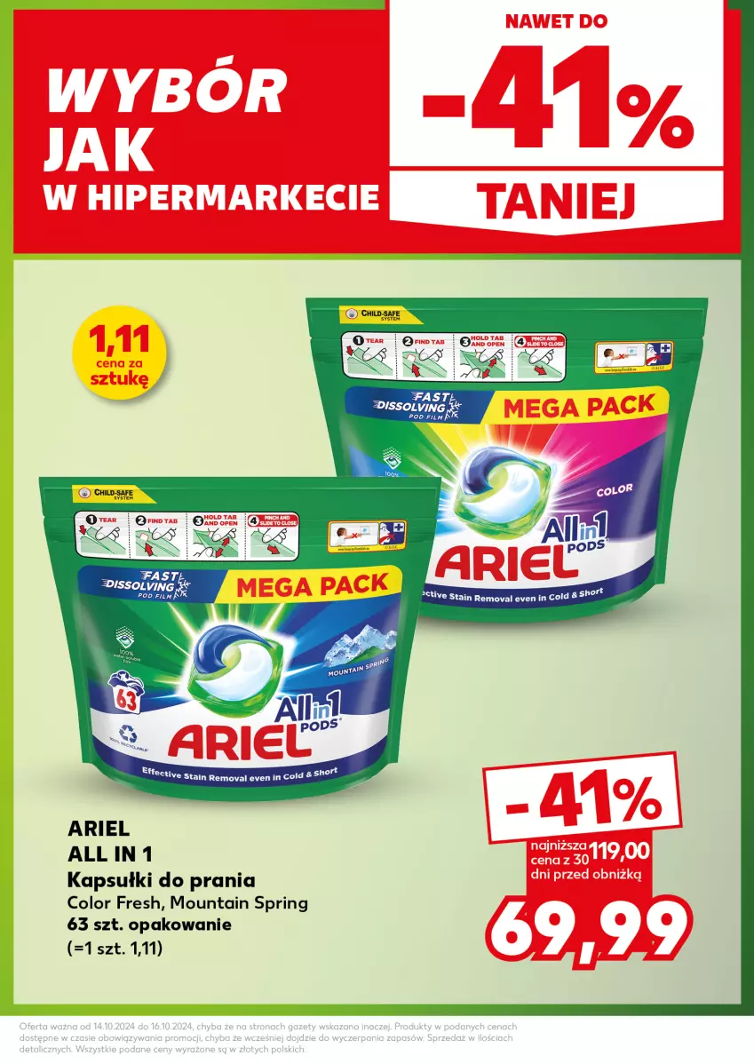 Gazetka promocyjna Kaufland - Kaufland - ważna 14.10 do 16.10.2024 - strona 5 - produkty: Ariel, Kapsułki do prania