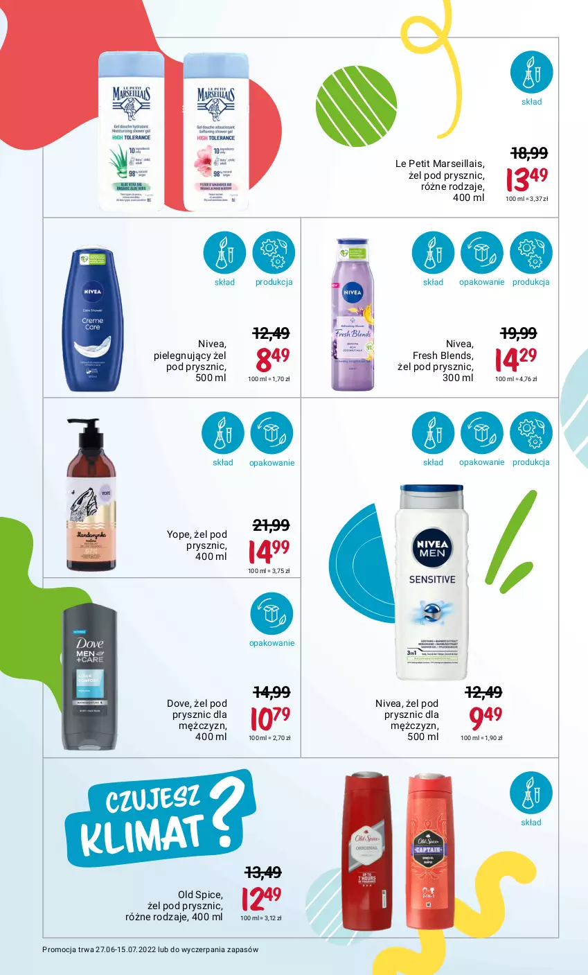 Gazetka promocyjna Rossmann - ważna 27.06 do 15.07.2022 - strona 14 - produkty: Dove, Mars, Nivea, Old Spice, Yope