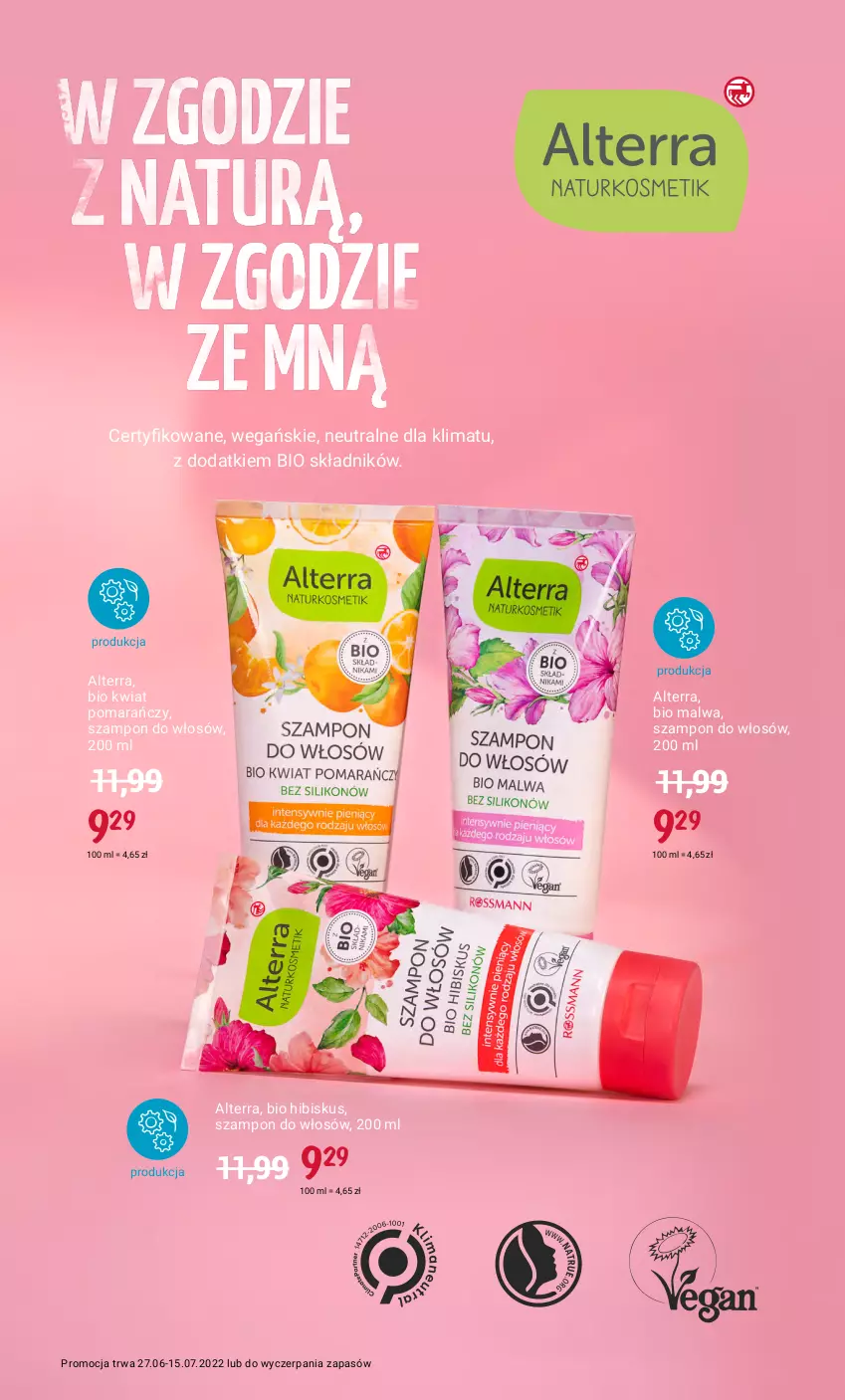 Gazetka promocyjna Rossmann - ważna 27.06 do 15.07.2022 - strona 30 - produkty: Alterra, Hibiskus, Szampon