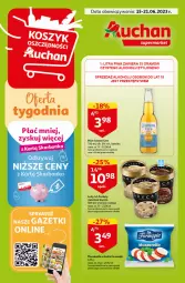 Gazetka promocyjna Auchan - Gazetka Oferta tygodnia Supermarket Auchan - Gazetka - ważna od 21.06 do 21.06.2023 - strona 1 - produkty: Mozzarella, Piwa, Piwo, Gry, Gra, Lody