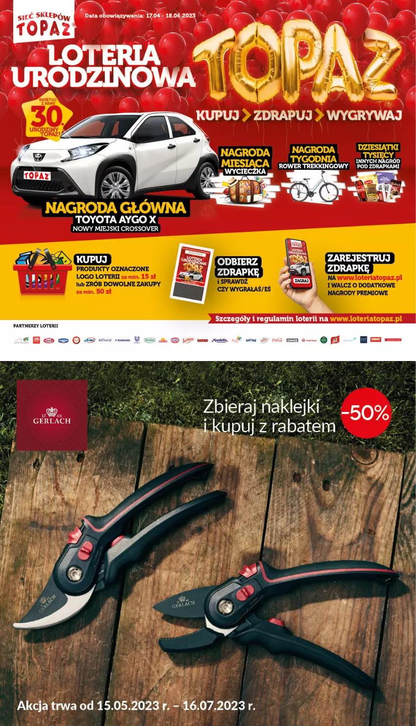 Gazetka promocyjna Topaz - Gazetka - ważna 17.04 do 18.06.2023 - strona 2 - produkty: Paola, Rower, Top, Toyo
