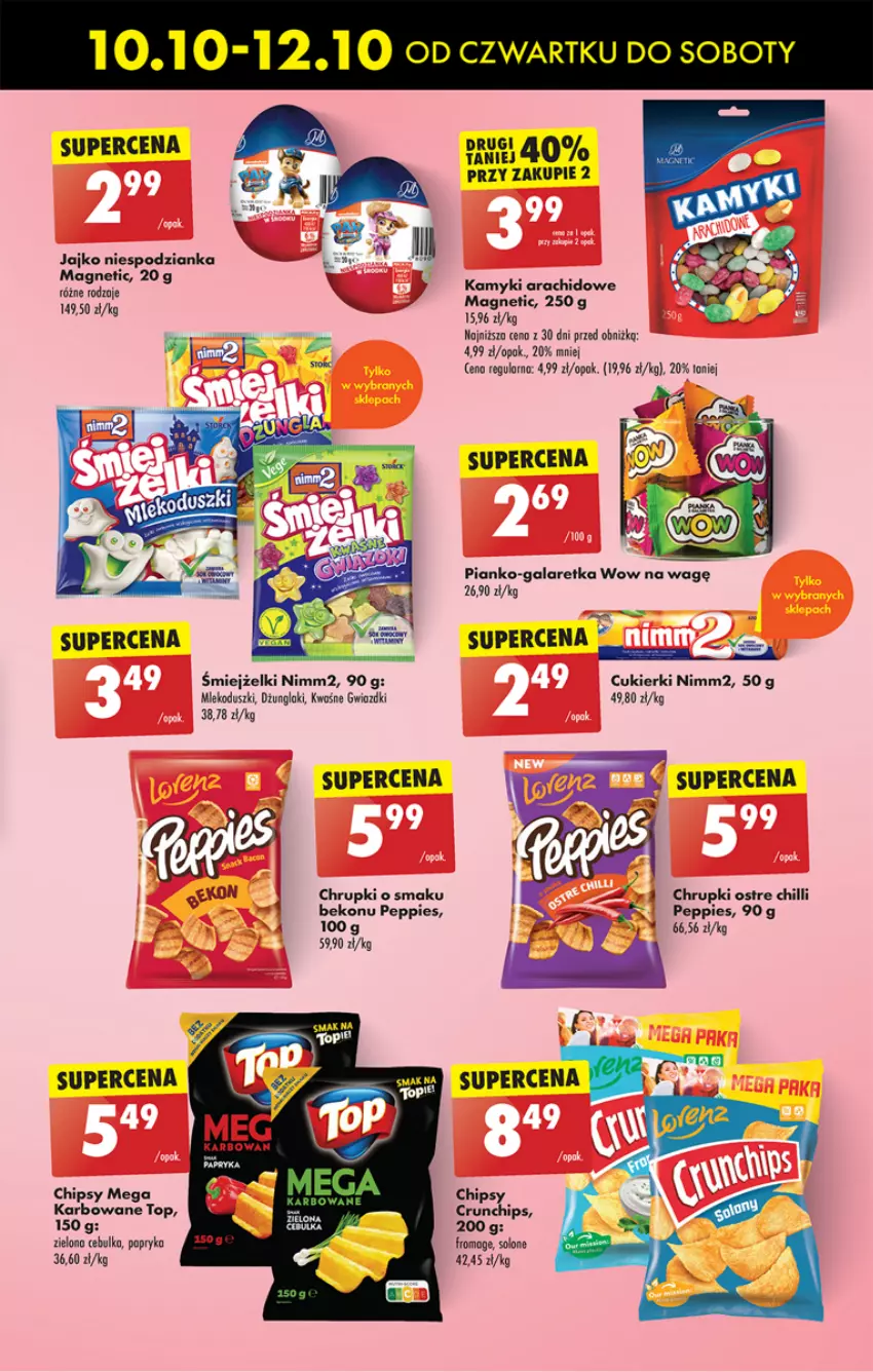 Gazetka promocyjna Biedronka - Od Czwartku - ważna 10.10 do 16.10.2024 - strona 51 - produkty: Beko, Chipsy, Chrupki, Crunchips, Cukier, Cukierki, Gala, Galaretka, Kamyki arachidowe, Mleko, Nimm2, Papryka, Top