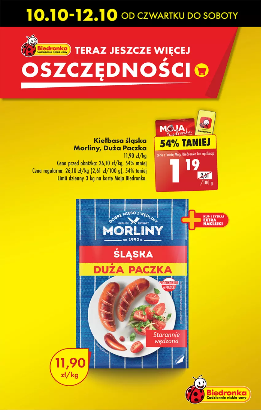 Gazetka promocyjna Biedronka - Od Czwartku - ważna 10.10 do 16.10.2024 - strona 7 - produkty: Kiełbasa, Kiełbasa śląska, Morliny, Tera