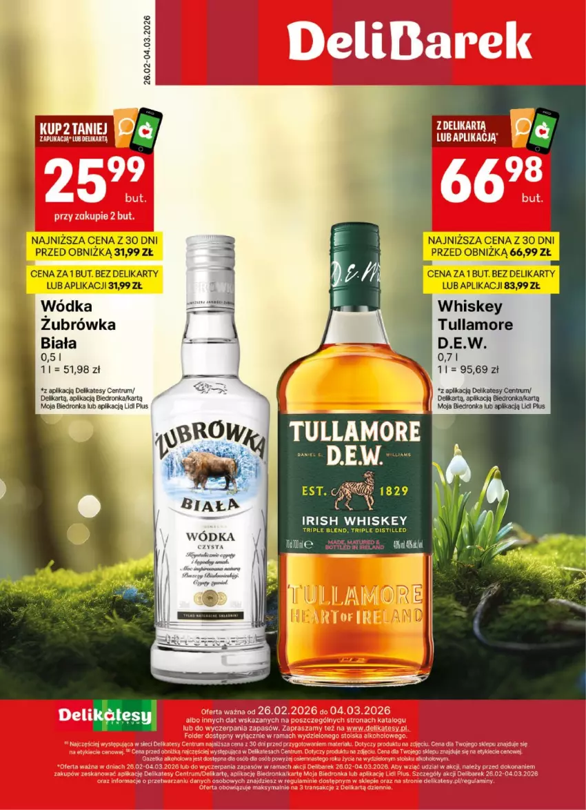 Gazetka promocyjna Delikatesy Centrum - Delibarek DC09 - ważna 26.02 do 04.03.2026 - strona 1 - produkty: Fa, Rum, Whiskey, Wódka