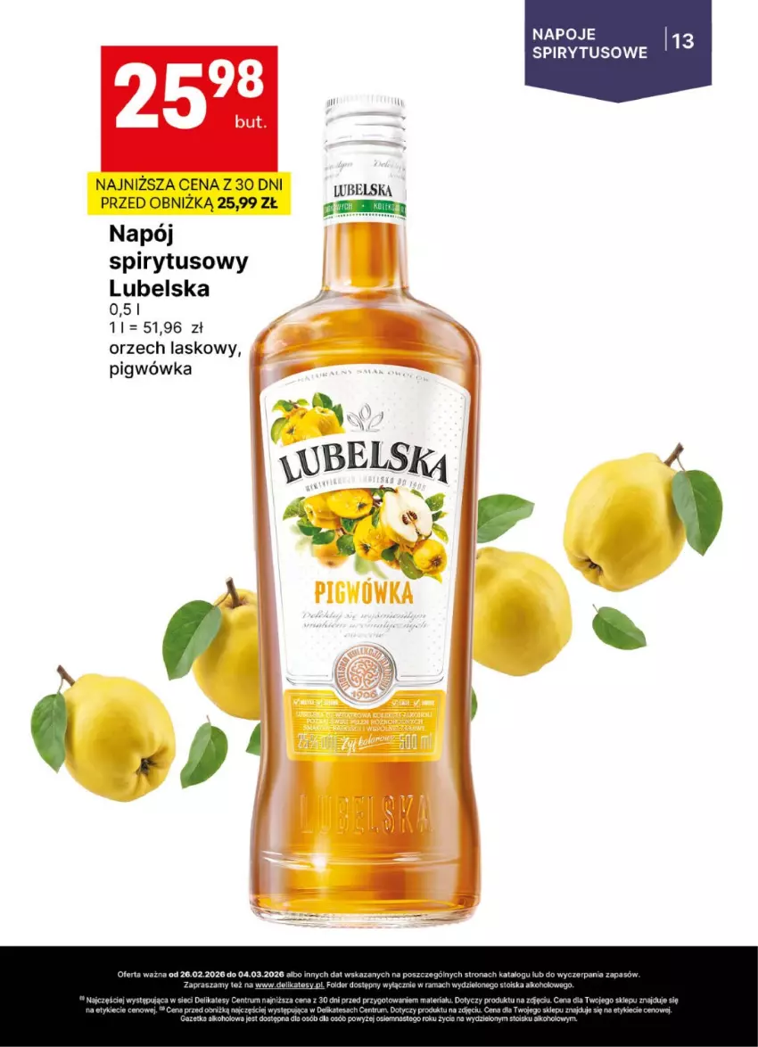 Gazetka promocyjna Delikatesy Centrum - Delibarek DC09 - ważna 26.02 do 04.03.2026 - strona 13 - produkty: Napój, Napoje, Rama