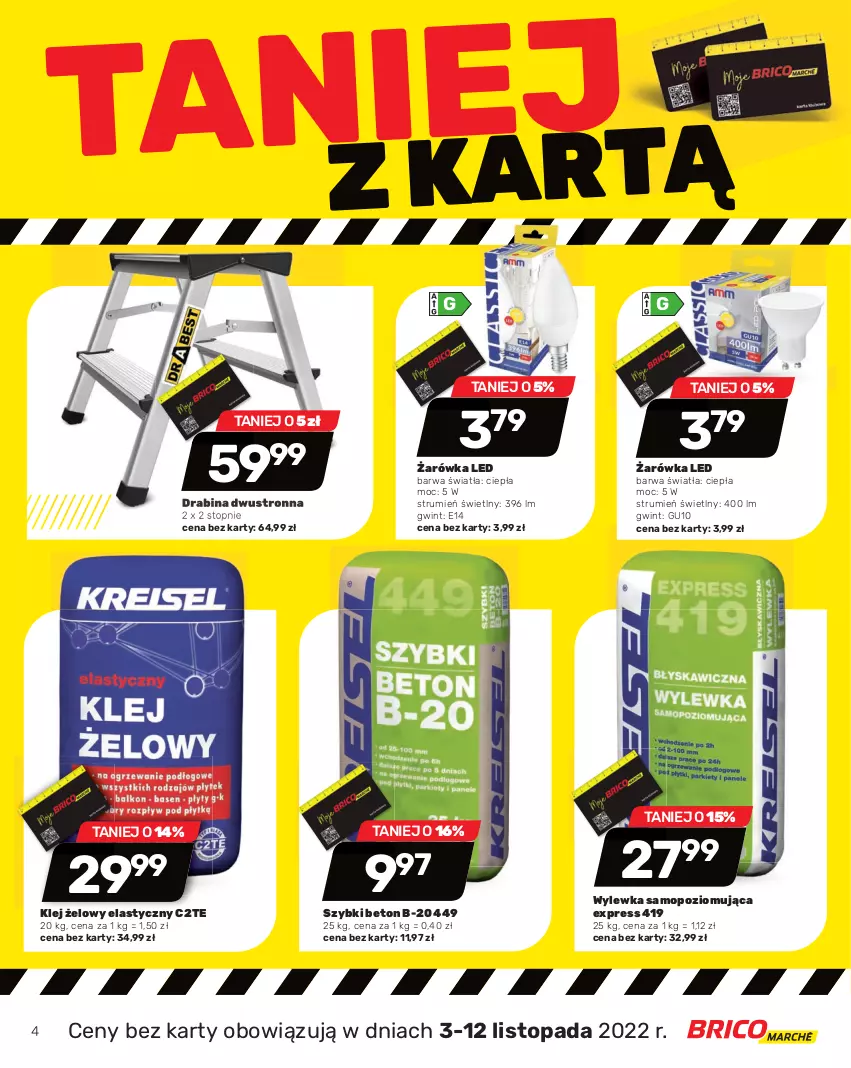 Gazetka promocyjna Bricomarche - Gazetka - ważna 03.11 do 12.11.2022 - strona 4 - produkty: Drabina, Klej, Mop, Rum, Top, Wylewka samopoziomująca