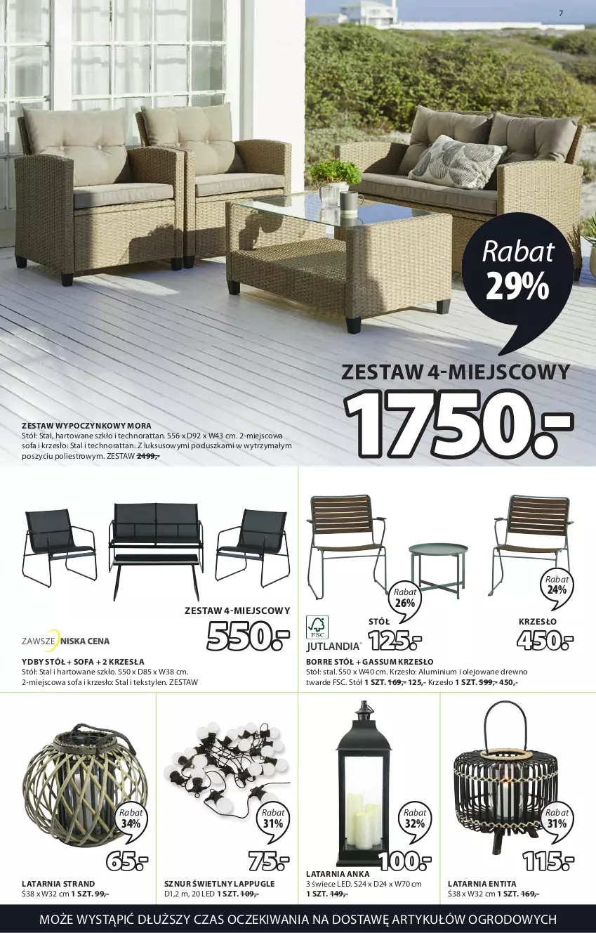 Gazetka promocyjna Jysk - Oferta tygodnia - ważna 26.05 do 08.06.2021 - strona 8 - produkty: Fa, Krzesło, Latarnia, Olej, Poduszka, Sofa, Stół, Tran