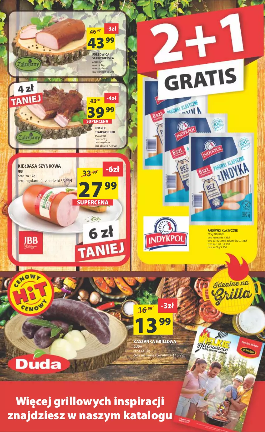 Gazetka promocyjna Arhelan - Gazetka - ważna 21.04 do 30.04.2023 - strona 5 - produkty: Boczek, Duda, Grill, Kasza, Kaszanka, Kiełbasa, Kiełbasa szynkowa, Parówki, Polędwica