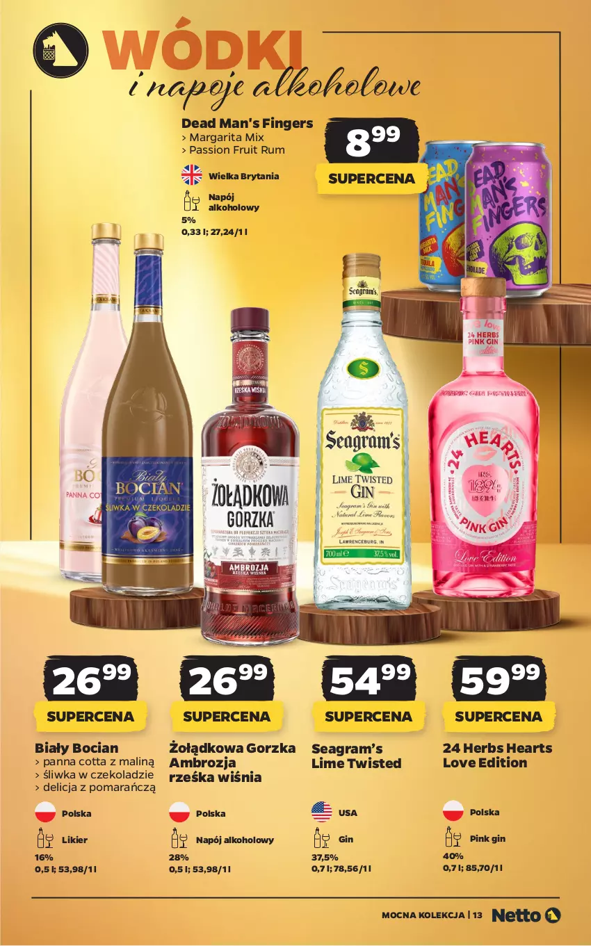 Gazetka promocyjna Netto - Netto_MK_02/25 - ważna 01.02 do 28.02.2025 - strona 13 - produkty: Biały Bocian, Gin, Gra, Likier, Napój, Napoje, Panna cotta, Rum