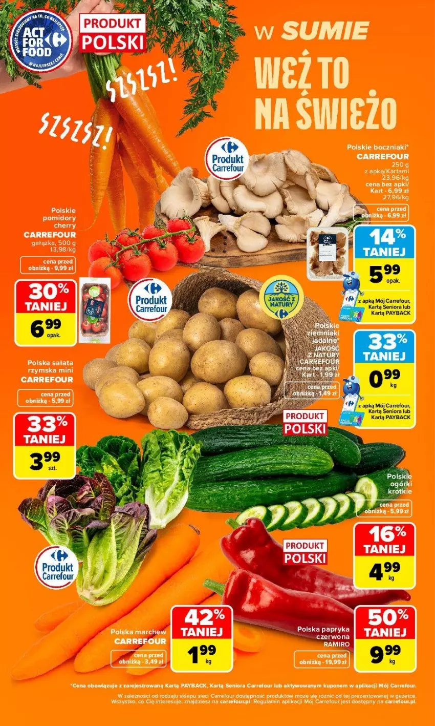 Gazetka promocyjna Carrefour - Gazetka Carrefour, Market w SUMIE weź to na świeżo - ważna 31.08 do 05.09.2026 - strona 4 - produkty: Boczniak, Fa, Sałat