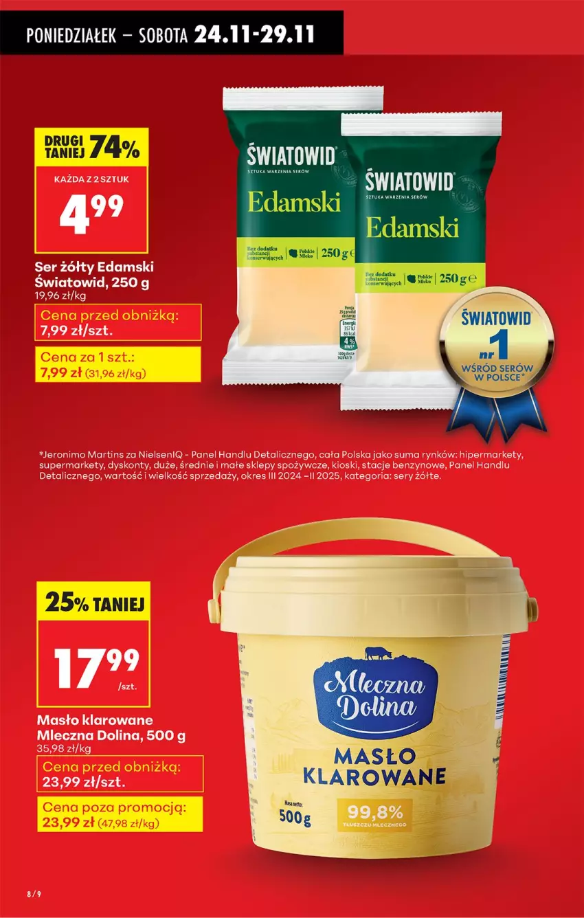 Gazetka promocyjna Biedronka - Od Poniedziałku - ważna 24.11 do 29.11.2025 - strona 10 - produkty: Edam, Masło, Masło klarowane, Ser