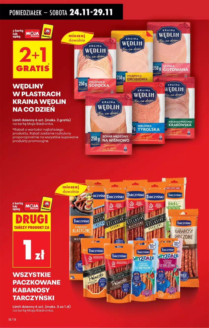 Gazetka promocyjna Biedronka - Od Poniedziałku - ważna 24.11 do 29.11.2025 - strona 14 - produkty: Gra, Kabanos, Polędwica, Por, Tarczyński