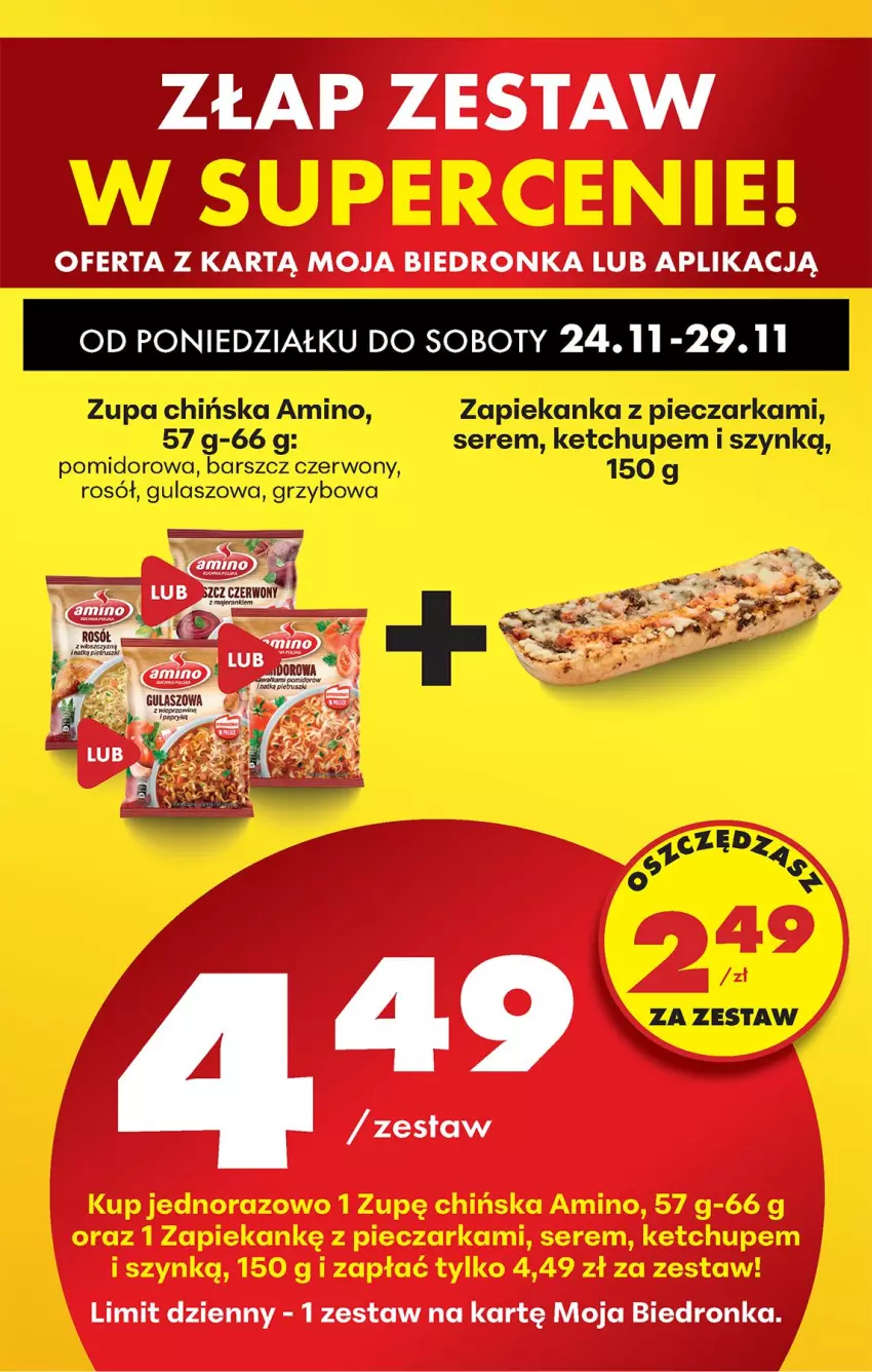 Gazetka promocyjna Biedronka - Od Poniedziałku - ważna 24.11 do 29.11.2025 - strona 24 - produkty: Ketchup, Piec, Pieczarka, Rosół, Ser, Zapiekanka, Zupa