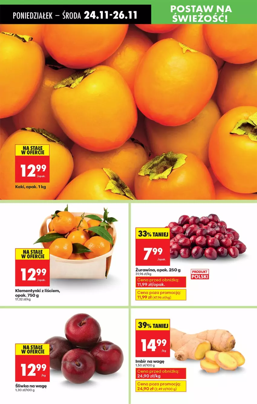 Gazetka promocyjna Biedronka - Od Poniedziałku - ważna 24.11 do 29.11.2025 - strona 33 - produkty: Fa, Imbir, Kaki, Klementynki
