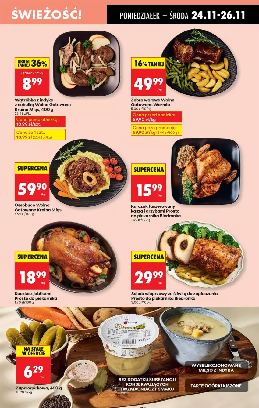 Gazetka promocyjna Biedronka - Od Poniedziałku - ważna 24.11 do 29.11.2025 - strona 37 - produkty: Fa, Jabłka, Kaczka, Kurczak, Piec, Piekarnik, Schab wieprzowy, Ser
