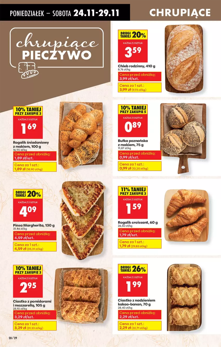 Gazetka promocyjna Biedronka - Od Poniedziałku - ważna 24.11 do 29.11.2025 - strona 38 - produkty: Bułka, Chleb, Croissant, Danio, Fa, Kakao, Lion, Rogal