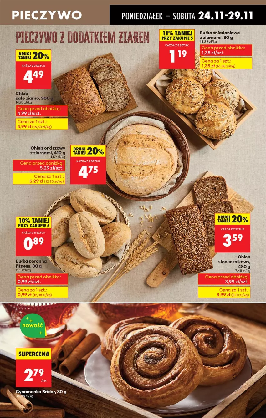 Gazetka promocyjna Biedronka - Od Poniedziałku - ważna 24.11 do 29.11.2025 - strona 39 - produkty: Bułka, Chleb, Danio