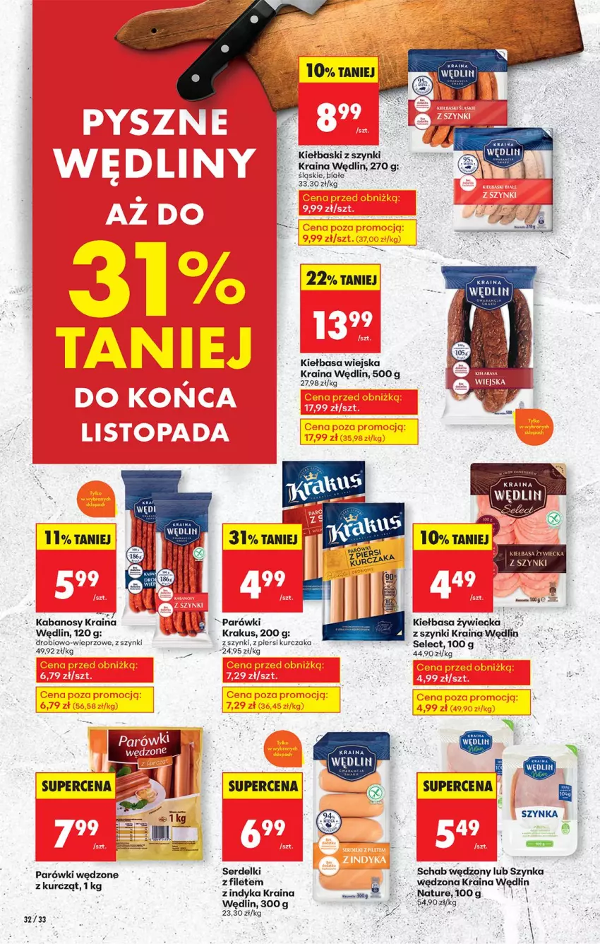 Gazetka promocyjna Biedronka - Od Poniedziałku - ważna 24.11 do 29.11.2025 - strona 44 - produkty: Fa, Jaja, Kiełbasa, Kiełbasa wiejska, Krakus, Kurczak, Parówki, Ser, Serdelki, Szynka