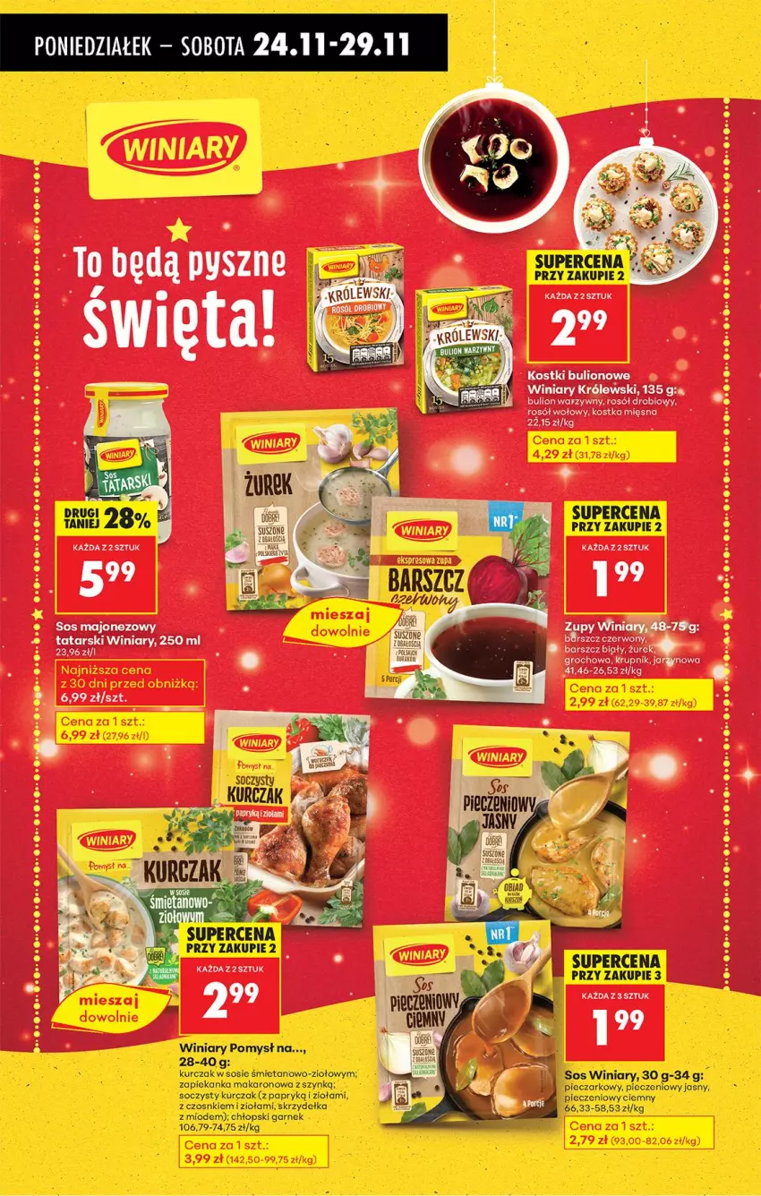 Gazetka promocyjna Biedronka - Od Poniedziałku - ważna 24.11 do 29.11.2025 - strona 53 - produkty: Bulion, Garnek, Królewski, Kurczak, Lion, Makaron, Piec, Rosół, Rosół drobiowy, Sos, Winiary, Zapiekanka