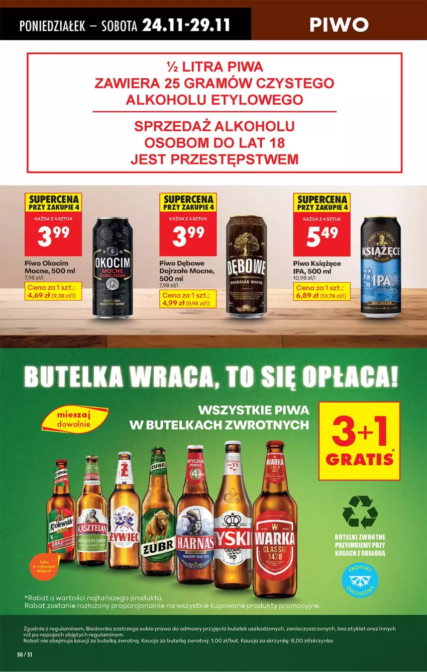 Gazetka promocyjna Biedronka - Od Poniedziałku - ważna 24.11 do 29.11.2025 - strona 70 - produkty: Gra, Koc, Książęce, Okocim, Piwa, Piwo, Por